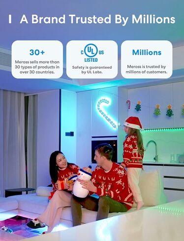 مصباح إضاءة ذكي من meross، مصابيح LED ذكية تعمل بالواي فاي تعمل مع Alexa، Google Home، عاكس للضوء E26 متعدد الألوان 2700K-6500K RGBWW، 810 لومن 60 وات مكافئ، لا يتطلب محورًا، عبوتان in Kuwait