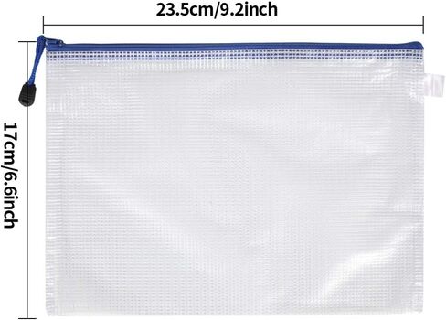 5Pcs A5 Zipper File Bags, Multicolor Zippered Pouch, PVC Document Bag Zipper Folders Document Pouch Receipts Organizer for Office School Home Travel in Saudi Arabia