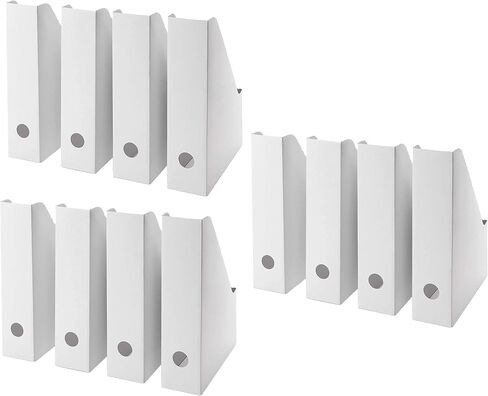 White Magazine File Organizer Storage Box (8 Pack) in Saudi Arabia