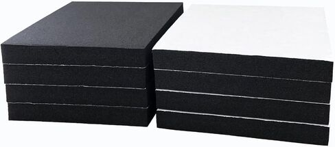 Adhesive Foam Padding, 4 Pieces Neoprene Foam Anti Vibration Pads High Density Closed Cell Foam Sheet, Insulation Soundproofing Black (4" x 4" x 3/4", 4 Pcs) in Kuwait