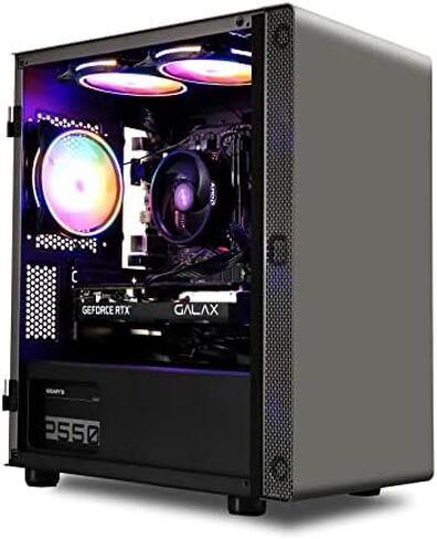 كمبيوتر مكتبي للألعاب MXZ، AMD Ryzen 5 5600، RX6700XT، 16 جيجابايت DDR4، NVME 1 T SSD، مراوح 6RGB، Win 11 Pro جاهز، كمبيوتر مكتبي للألعاب (R5 5600 | RX 6700XT) in Kuwait