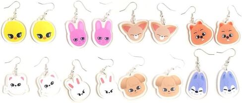 Kpop Stray Kids SKZOO Animals Images حلق الأذن هدية عيد ميلاد لـ Hyunjin Felix Banchan lee Know in Kuwait