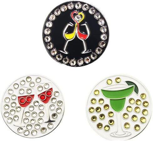 Crystal Golf Ball Marker Assorted Patterns Value Pack of 2/3/4 Golf Gifts for Women in Saudi Arabia