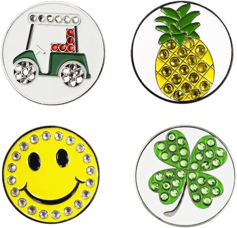 Crystal Golf Ball Marker Assorted Patterns Value Pack of 2/3/4 Golf Gifts for Women in Saudi Arabia