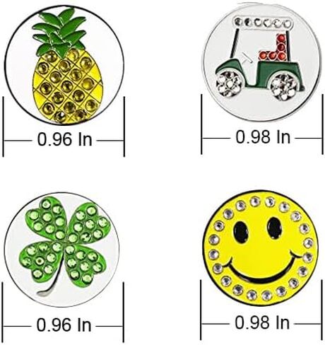 Crystal Golf Ball Marker Assorted Patterns Value Pack of 2/3/4 Golf Gifts for Women in Saudi Arabia