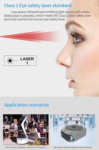 Slamtec RPLIDAR S2E Lidar Sensor 2D 360 درجة 30 متر مسح نصف قطر الماسح الضوئي LIDAR مع واجهة إيثرنت UDP لتجنب عوائق ROS/ROS2 وملاحة الروبوتات in Saudi Arabia