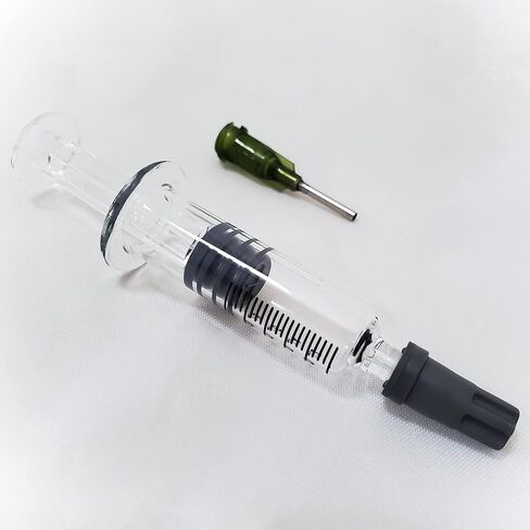 1ML Glass Luer-Lock Slip-Tip Syringe for Oils, Concentrates, Medicine - 14 Gauge 1/2" Blunt Tip Needle - Retail Display Blister Pack Included (100 Pack, 1ML Luer-Lock) in Saudi Arabia