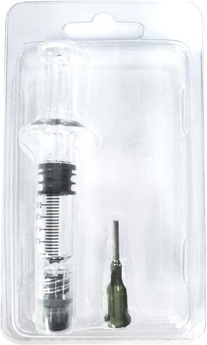 1ML Glass Luer-Lock Slip-Tip Syringe for Oils, Concentrates, Medicine - 14 Gauge 1/2" Blunt Tip Needle - Retail Display Blister Pack Included (100 Pack, 1ML Luer-Lock) in Saudi Arabia
