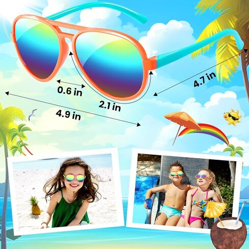 Wellvo 25pack نظارات شمسية للأطفال تفضل الحفلات للأطفال 4-8، نظارات شمسية للأطفال نظارات شمسية نيون كبيرة مع حماية من الأشعة فوق البنفسجية 400 للأطفال الأولاد والبنات من سن 3 إلى 5 سنوات، مستلزمات حفلات أعياد الميلاد على الشاطئ الصيفي in Kuwait