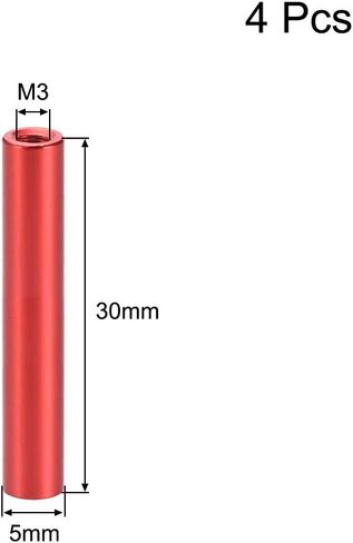 Uxcell 4 قطعة M3x12mm عمود المواجهة الألومنيوم المستديرة فاصل أنثى أسود للطائرة بدون طيار FPV كوادكوبتر سباق RC أجزاء متعددة الدوارات لتقوم بها بنفسك in Kuwait