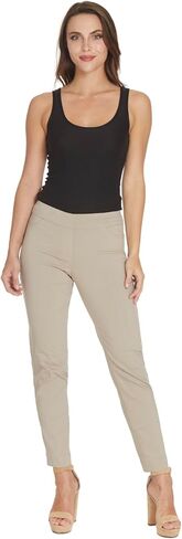 SLIM-SATION Women's Wide Band Ankle Pant Pull-on Pant with Tummy Control in Saudi Arabia