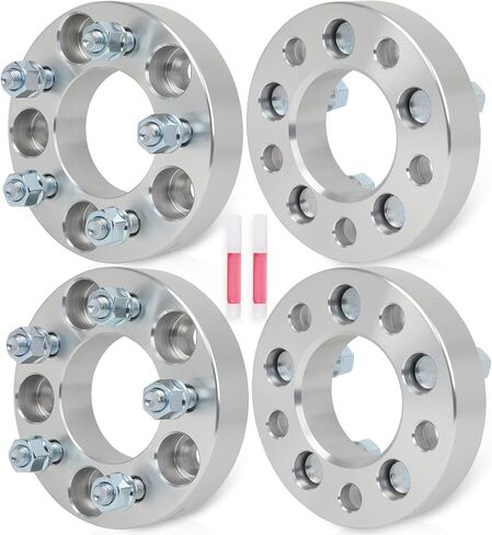 OCPTY 4 PCS 1.25" (31.75mm) Wheel Spacers 5 Lug 5x4.5 to 5x108 (5x114.3to5x108) with 12x1.5 Studs fits for Hyundai for Honda for Acura for Lincoln for Jeep for Toyota for Ford Wheel spacers in Saudi Arabia