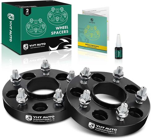 YHTAUTO 5x4.75 Wheel Spacers 1 Inch Fit 1979-2019 Chevy Corvette, Camaro, S10, Blazer, XLR, Sonoma, Firebird, Riviera, 5 Lug Tire Spacers w/ M12x1.5 & 12.9 Grade Studs, 70.5mm Hub Bore in Saudi Arabia