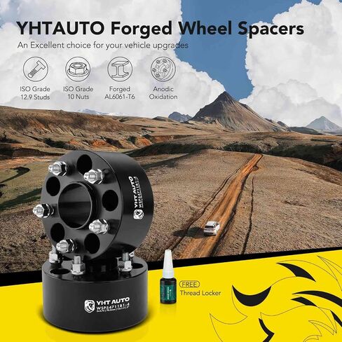 YHTAUTO 5x4.75 Wheel Spacers 1 Inch Fit 1979-2019 Chevy Corvette, Camaro, S10, Blazer, XLR, Sonoma, Firebird, Riviera, 5 Lug Tire Spacers w/ M12x1.5 & 12.9 Grade Studs, 70.5mm Hub Bore in Saudi Arabia