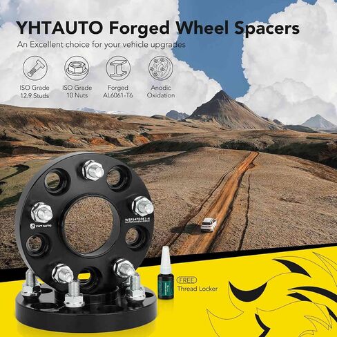 YHTAUTO 5x4.75 Wheel Spacers 1 Inch Fit 1979-2019 Chevy Corvette, Camaro, S10, Blazer, XLR, Sonoma, Firebird, Riviera, 5 Lug Tire Spacers w/ M12x1.5 & 12.9 Grade Studs, 70.5mm Hub Bore in Saudi Arabia