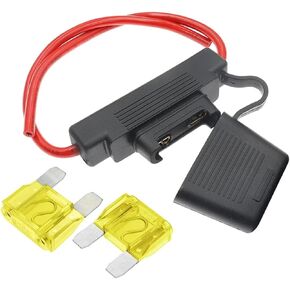 8 10 AWG 8AWG 10AWG Wire Car Fuse Holder Water-Resistant Automotive with Cover Inline Auto with Maxfuse 60A 1Pcs(10 AWG,60A) in Saudi Arabia