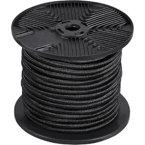 VEVOR Bungee Cord Roll, 3/8’’ X 120ft Elastic Cord, 100% Stretch Elastic Bungee Shock Cords for Cargo, Tarps, Camping, Kayak Deck and Crafting, Black in Saudi Arabia