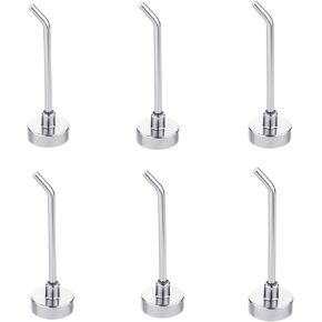 6pcs السنانير المغناطيسية الثقيلة ، 1.1 رطل 2.8 بوصة طويلة طويلة كبيرة كبائن كروز مغناطيسية كبيرة معطفات مع معدة الجدار الثلاجة مغناطيس مطبخ المطبخ (الفضة) in Saudi Arabia