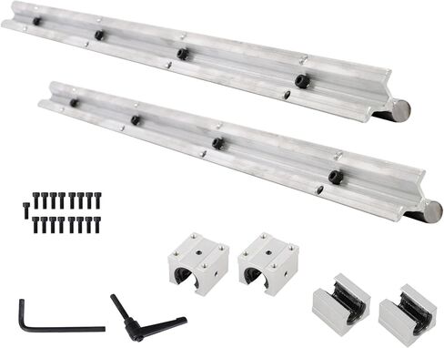 SBR16-800mm Linear Guide System 2 pc Wear-Against Supported Shafts and 4 pc SBR16UU Bearings 31.5inch in Saudi Arabia