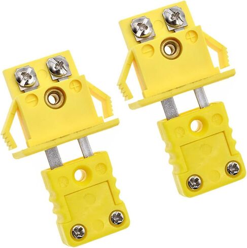 2 PCS K-type لوحة Mount Thermocouple موصل التوصيل المصغرة موصل التوصيل الأصفر والإناث الأصفر المصغر in Saudi Arabia