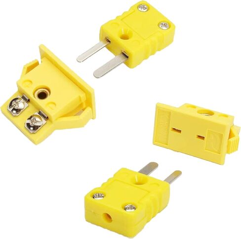 2 PCS K-type لوحة Mount Thermocouple موصل التوصيل المصغرة موصل التوصيل الأصفر والإناث الأصفر المصغر in Saudi Arabia