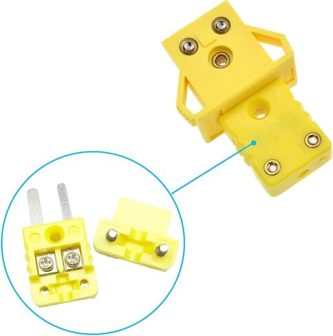 2 PCS K-type لوحة Mount Thermocouple موصل التوصيل المصغرة موصل التوصيل الأصفر والإناث الأصفر المصغر in Saudi Arabia