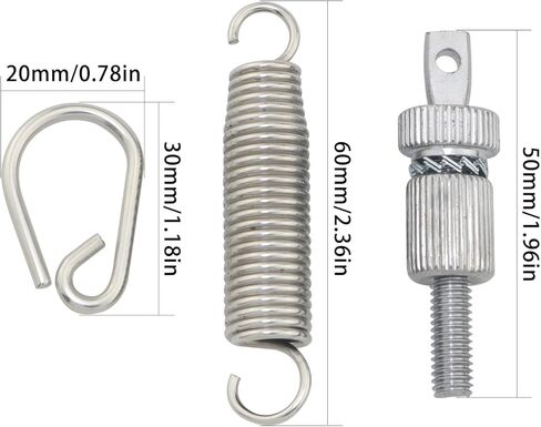 3PCS Tension Spring Drum Pedal Accessory Spring Hook Hanger One Stainless Steel For Shelf Drums Pedal Spring Bass Drum Pedal Tension Spring in Kuwait