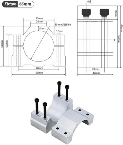 48v 500W ER16 brushless spindle 57MM with screw clamp(ER16 fixture) in Saudi Arabia