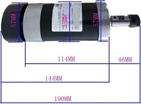 48v 500W ER16 brushless spindle 57MM with screw clamp(ER16 fixture) in Saudi Arabia