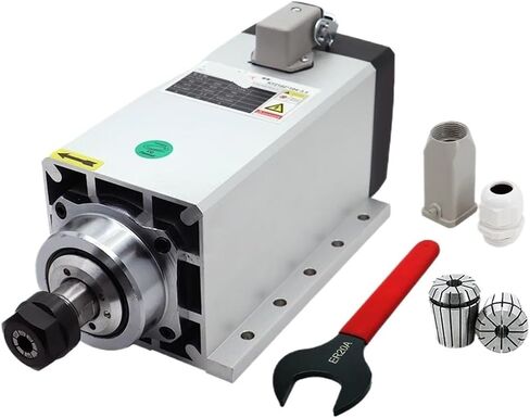 3.5KW Spindle Motor 220v ER20 400hz 24000RPM + ER20A Wrench + 2 pcs ER20 Chuck 1/2 inch 10mm in Saudi Arabia
