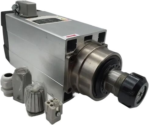 380V 4.5KW 6HP مربع مغزل هواء مربع مبرد 4 محامل + 5.5kW VFD العاكس + ER32 تشاك كيت in Saudi Arabia