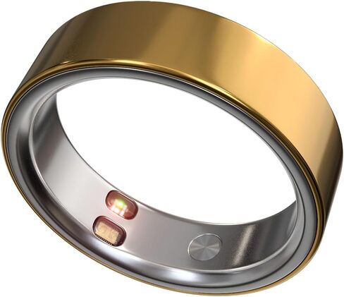 Smart Ring Health Tracker 5ATM Waterproof Sport Ring Exclusive Vibration Alerts Glossy Titanium Blood Oxygen/Sleep/Stress Monitor Women’s Cycle Prediction Compatible with iOS/Android Grey 9 in Saudi Arabia