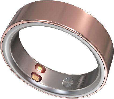 Smart Ring Health Tracker 5ATM Waterproof Sport Ring Exclusive Vibration Alerts Glossy Titanium Blood Oxygen/Sleep/Stress Monitor Women’s Cycle Prediction Compatible with iOS/Android Grey 9 in Saudi Arabia