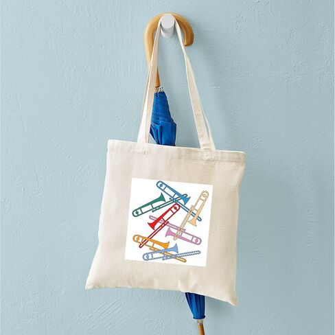 CafePress Trombones Kick Brass Tote Bag Reusable Natural Beige Canvas Shopping Bag in Saudi Arabia
