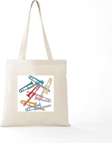 CafePress Trombones Kick Brass Tote Bag Reusable Natural Beige Canvas Shopping Bag in Saudi Arabia