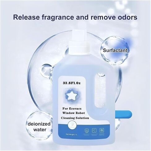 Kaftko 33.8 fl.0z منظف نافذة متعدد السطح. متوافق مع Ecovacs Winbot W1 Omni ، W1Pro ، W2 Pro ، W2 Omni ، W880 ، W2 Pro Omni (3pcs) in Kuwait