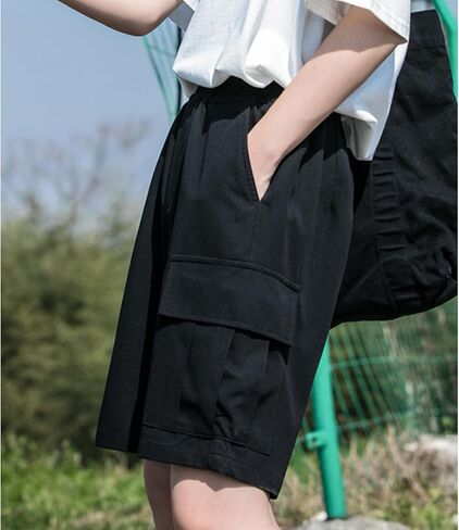 Hewlshawn Women's Hiking Cargo Shorts Athletic Gothic Summer Elastic Waist Bermuda Lightweight Casual Y2k Streetwear in Kuwait