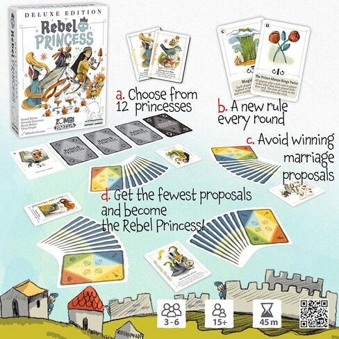 Rebel Princess Deluxe Edition: Happily Never After Expansion – Fast-Paced Strategy Card Game, 3+ Players, Ages 15+, 45 Min Play, from The Creators of Cat in The Box Deluxe Edition in Kuwait