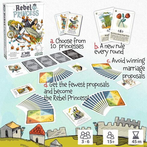 Rebel Princess Deluxe Edition: Happily Never After Expansion – Fast-Paced Strategy Card Game, 3+ Players, Ages 15+, 45 Min Play, from The Creators of Cat in The Box Deluxe Edition in Kuwait
