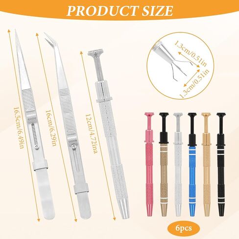 Piercing Ball Grabber Tool 8-Pcs Set Piercing Removal Tool, Jewelry Tweezers Precision Stainless Steel, Suitable for Small Objects in Saudi Arabia