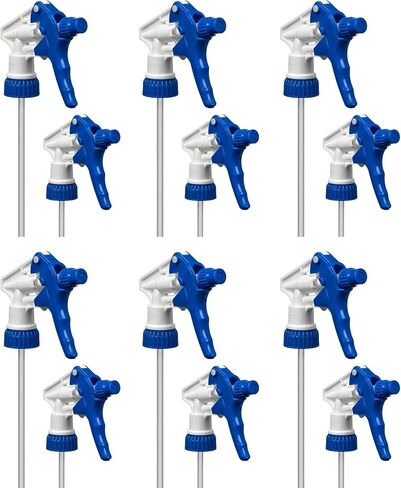 Heavy Duty Universal Industrial Replacement Mist & Stream Red Trigger Sprayer with 9.5 Inch Tube 28-400 Neck Size (Pack of 12) in Saudi Arabia