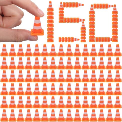 Soulchen 150 PCS 1 "Mini Traffic Consles Miniature Miniature Minists علامات الحواجز البرتقالية على الطرق in Kuwait