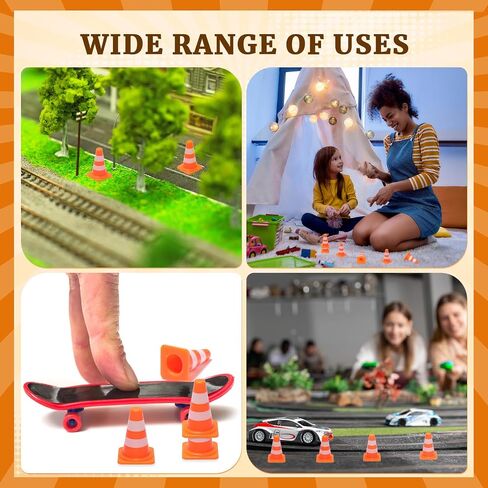Soulchen 150 PCS 1 "Mini Traffic Consles Miniature Miniature Minists علامات الحواجز البرتقالية على الطرق in Kuwait