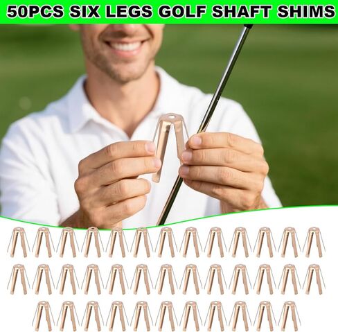 50pcs Universal 6-leg Brass Golf Golf Shaft Shims ، محول نادي الجولف القابل للتعديل ، يناسب .335 .350 .355. in Saudi Arabia
