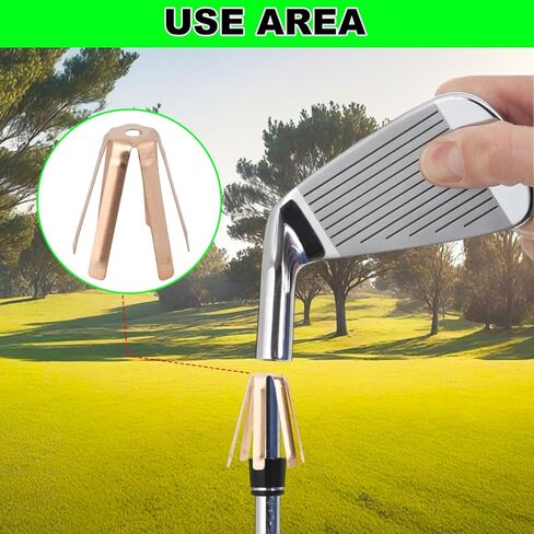 50pcs Universal 6-leg Brass Golf Golf Shaft Shims ، محول نادي الجولف القابل للتعديل ، يناسب .335 .350 .355. in Saudi Arabia