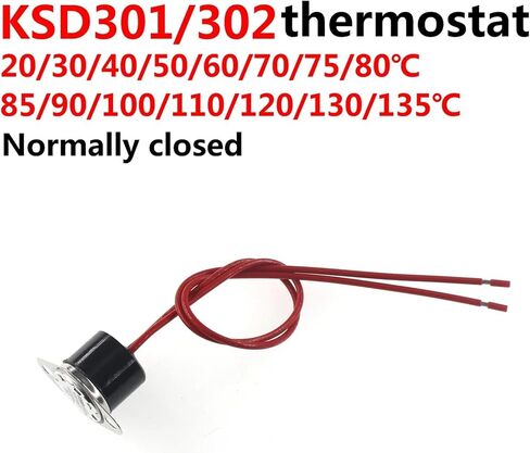 KSD301 250V 10A 35 40 45 50 55 60 65 75 80 85 90 95 100 105 110 درجة حرارة ترموستات درجة حرارية (90 دائرة طبيعية الإغلاق) in Saudi Arabia