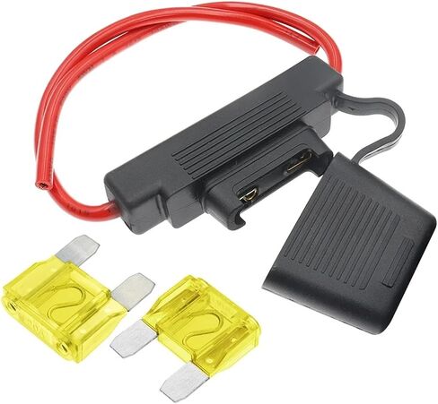 8 10 AWG 8AWG 10AWG Wire Car Fuse Holder Water-Resistant Automotive with Cover Inline Auto with Maxfuse 60A 1Pcs(10 AWG,60A) in Saudi Arabia