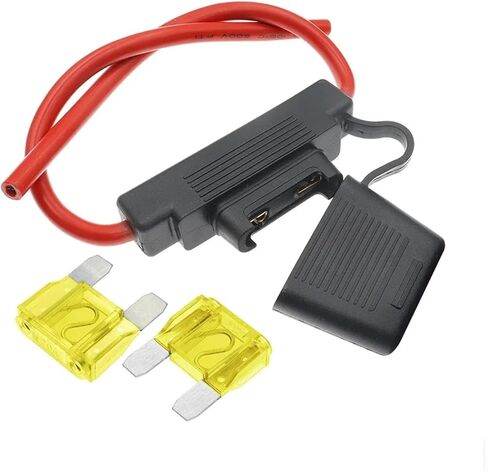 8 10 AWG 8AWG 10AWG Wire Car Fuse Holder Water-Resistant Automotive with Cover Inline Auto with Maxfuse 60A 1Pcs(10 AWG,60A) in Saudi Arabia