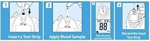 ONE-CARE 100 count Blood Glucose Test Strips, Precision Sugar Measurement for Diabetics, Monitor Your Diabetes (2 boxes of 50 each) in Kuwait