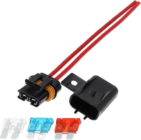 Car Insert Fuse The Fuse Holder Fuse Box 12AWG Medium Car Insert 600V 1Pcs(Standard,25A) in Saudi Arabia